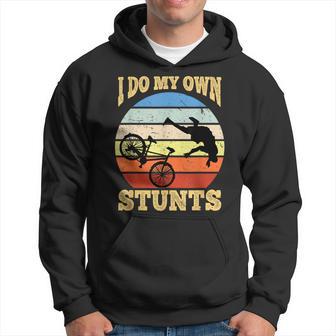 I Do My Own Stunts Mountain Bike Mtb Get Well Soon Hoodie - Monsterry UK