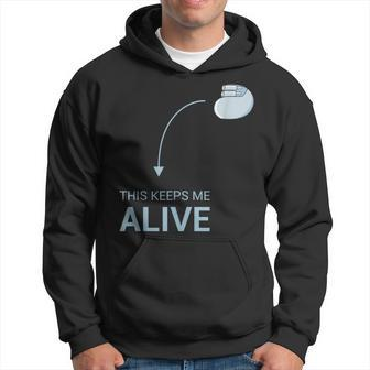 Pacemaker Icd This Keeps Me Alive Heart Medicine Cardiology Hoodie - Thegiftio UK