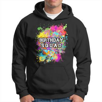 Paint Party Supplies Birthday Squad Paint Splashes Hoodie - Monsterry UK