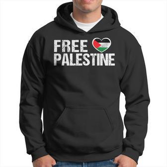 Palestine Flag Heart Free Palestine Hoodie - Thegiftio UK
