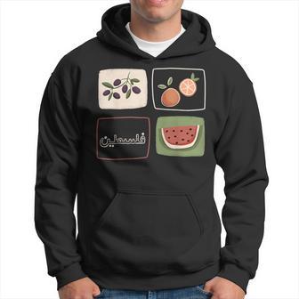Palestine Olives Watermelon Orange Falasn Palestinian Hoodie - Thegiftio UK