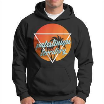 Palestinian Territory Sun Shaped Triangle With Palmes Hoodie - Monsterry DE
