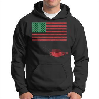 Pan-African Us American Flag Black Liberation Pride Hoodie - Monsterry UK