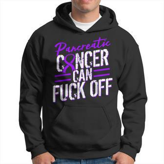 Pancreatic Cancer Fuck Off Purple Ribbon Support Hoodie - Monsterry DE