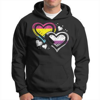 Panromantic Demisexual Color Heart Romantic Lgbtq Pride Hoodie - Monsterry CA
