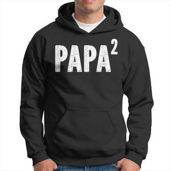 Papa 2 Papa Squared For Grandpa From Granddaughter Grandson Hoodie - Seseable