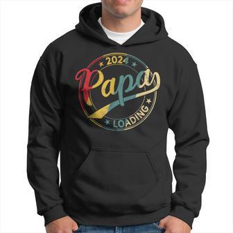 Papa 2024 Cargando Convirtiéndose En Un Papá 2024 Retro Papa Est 2024 Sudadera - Regaloses