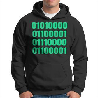 Papa In Binary Code For Dad Hoodie - Monsterry