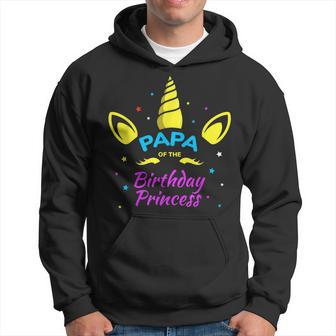 Papa Des Geburtstags Prinzessin Geburtstag Einhorn Opa Regenbogen Kapuzenpullover - Geschenkecke