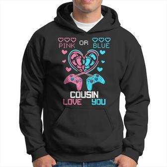 Parents Pink Or Blue Cousin Love You Baby Gender Reveal Hoodie - Thegiftio UK