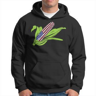 Patriotic American Flag Corn On The Cob Hoodie - Monsterry