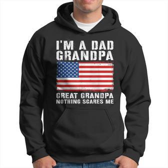 Patriotic American Flag Dad Grandpa Great Grandpa Graphic Hoodie - Monsterry CA