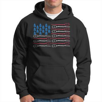 Patriotic Camping Usa Flag American Campfire With Smores Hoodie - Monsterry