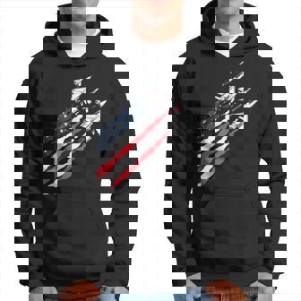 Patriotic Fighter Jet Airplane American Flag Vintage Hoodie | Mazezy
