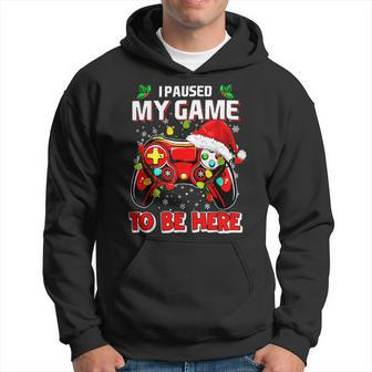 I Paused My Game To Be Here Ugly Sweater Christmas Men Hoodie | Mazezy