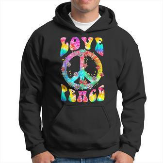 Peace Costume Sign Love 60S 70S Tie Dye Hippie Women Hoodie - Thegiftio UK