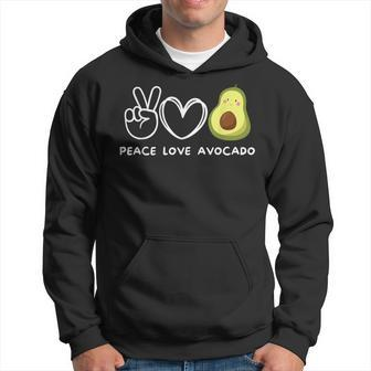 Peace Love Avocado Retro Avocado Lover Fruit Lover Hoodie - Seseable