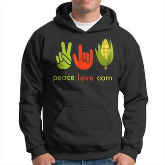 Peace Love Corn Perfect For Corn Farmers Hoodie - Monsterry