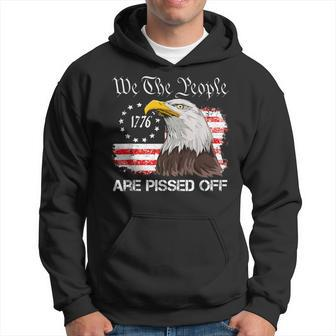 We The People Are Pissed Off Vintage Us American Flag Eagle Hoodie - Thegiftio UK