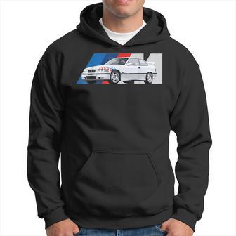 Performance German Automobile White Coupe Car Classic Hoodie - Monsterry