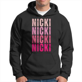 Personalized Name Nicki I Love Nicki Vintage Hoodie - Monsterry
