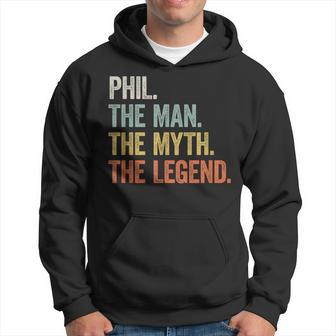 Phil The Man The Myth The Legend Cool First Name Hoodie - Seseable