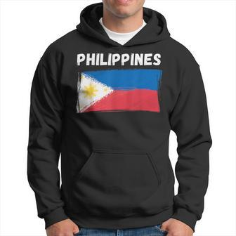 Philippines Flag Holiday Vintage Grunge Filipino Flag Hoodie - Thegiftio UK