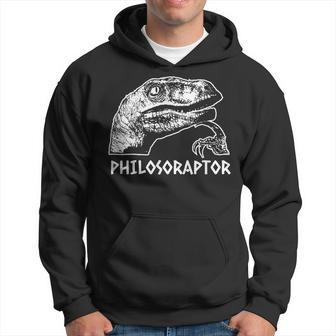 Philosoraptor Meme Philosophy Dinosaur Hoodie - Seseable