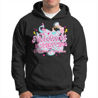 Phlebotomist Is Everything Pink Retro Lab Week 2024 Med Tech Hoodie | Mazezy