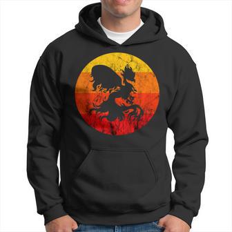 Phoenix Mythical Rebirth Fire Bird Vintage Retro Sunset Hoodie - Monsterry DE