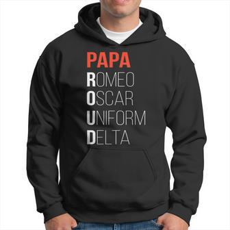 Phonetic Alphabet Proud Papa I Army Dad Fathers Day Hoodie - Monsterry DE