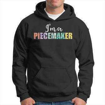 Piecemaker Crochet Team Quilting Sewing Quilt Making Crew Hoodie - Monsterry