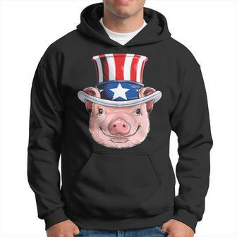 Pig 4Th Of July Uncle Sam American Flag Hat Hoodie | Mazezy
