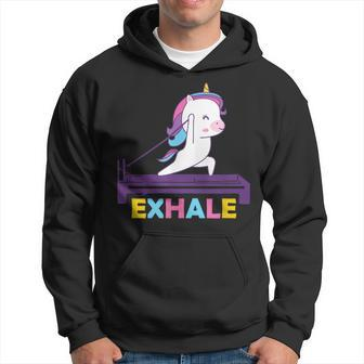 Pilates Training Workout Sport Club Exhale Unicorn Hoodie - Monsterry