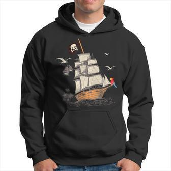 Pirate Ship Nautical Boat Pirate Flag Hoodie - Monsterry UK
