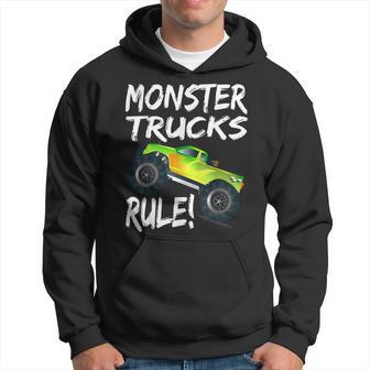 Pit Crew Monster Trucks Happy Sunset Retro Theme Hoodie - Monsterry DE