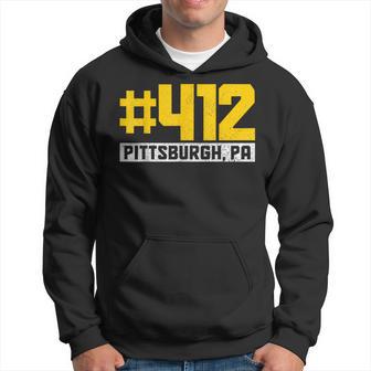 Pittsburgh 412 Area Pennsylvania Yinz Vintage Pride Yinzer Hoodie - Monsterry AU