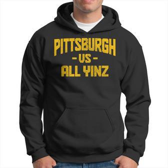 Pittsburgh Pennsylvania Map Yinz Vintage Pride Yinzer Hoodie - Monsterry CA