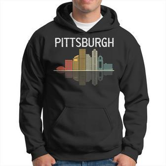 Pittsburgh Pennsylvania Skyline Silhouette City Souvenir Hoodie - Monsterry DE