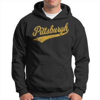 Pittsburgh Pennsylvania Varsity Script Sports Jersey Style Hoodie - Seseable