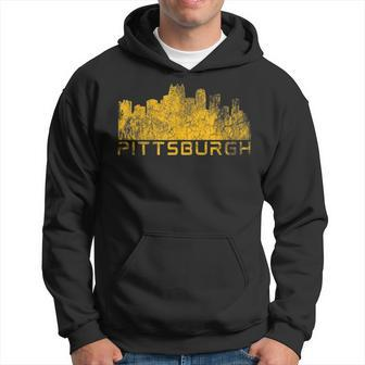 Pittsburgh Sl City Skyline Pennsylvania Pride Vintage Hoodie - Monsterry DE