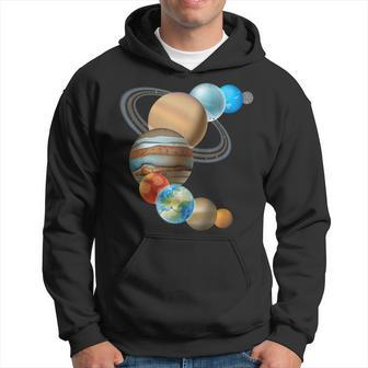 Planets In The Solar System Universe Astronaut Hoodie - Seseable