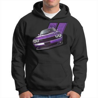 Plum Crazy Modern Muscle Car American V8 Engine Car Hoodie - Monsterry AU