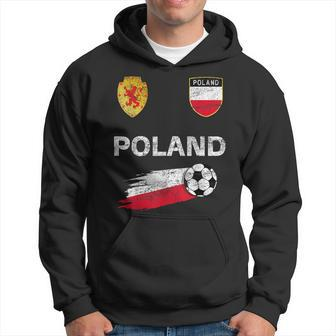 Poland Soccer Fans Jersey Polish Flag Football Lovers Hoodie - Thegiftio UK