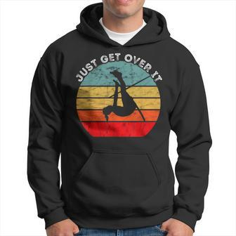 Pole Vault Just Get Over It Vintage Retro Track And Field Hoodie - Monsterry AU