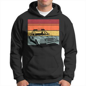 Police Car Tv Cop Shows Vintage Retro 70S & 80'S Sunset Hoodie - Monsterry UK