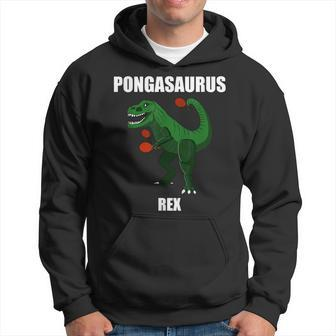 Pongasaurus Rex Ping Pong Master Table Tennis Hoodie - Monsterry