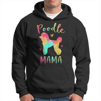 Poodle Mama Colorful Poodle Dog Mom Hoodie | Mazezy