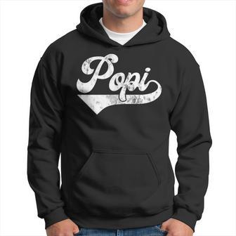 Popi Vintage Retro Popi Grandpa For Father's Day Hoodie - Thegiftio UK