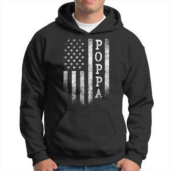 Poppa American Flag Poppa Patriotic Father's Day Hoodie - Monsterry UK